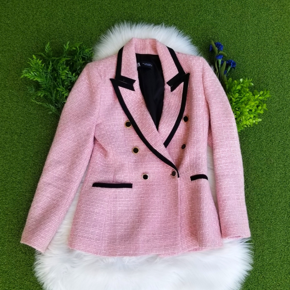 Women's ZARA Pink Blazer ~ size Small